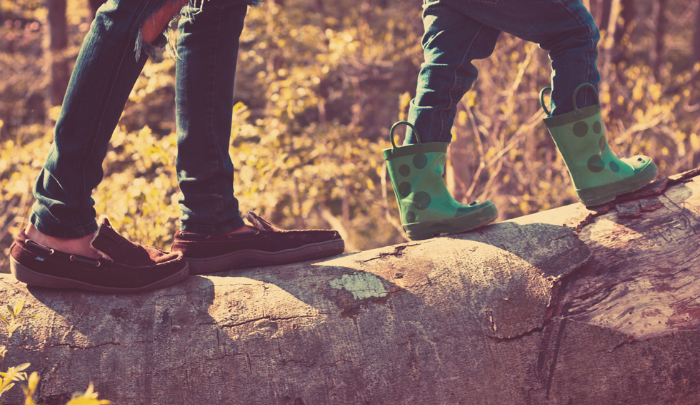 Parent and Child hiking outdoors
