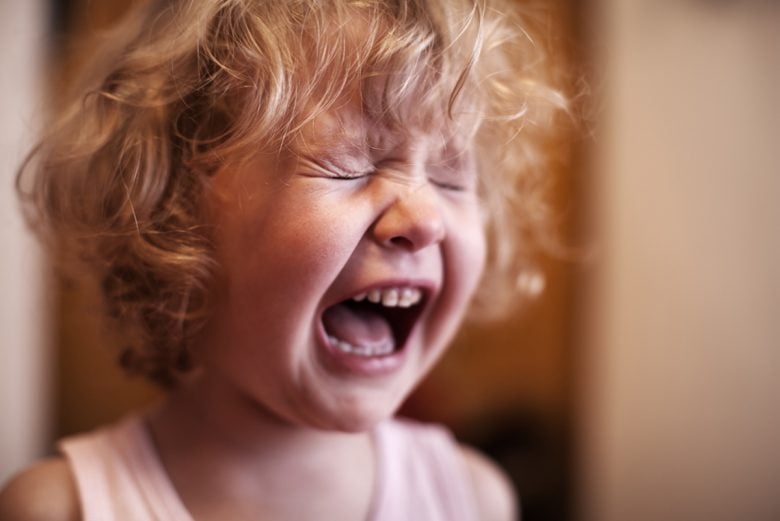 A child throwing a tantrum